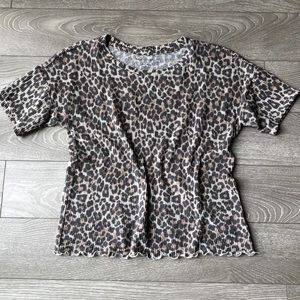 AE leopard print tee